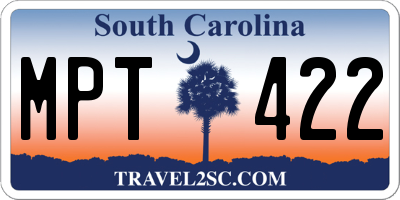 SC license plate MPT422
