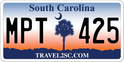 SC license plate MPT425
