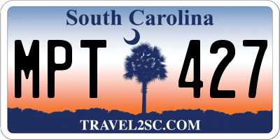 SC license plate MPT427