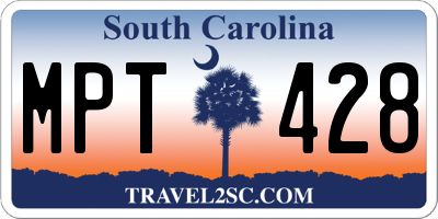 SC license plate MPT428