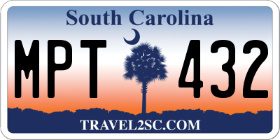 SC license plate MPT432