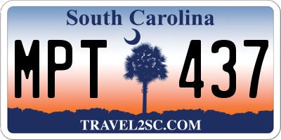SC license plate MPT437