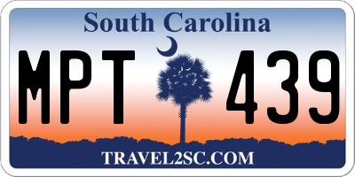 SC license plate MPT439