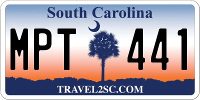SC license plate MPT441