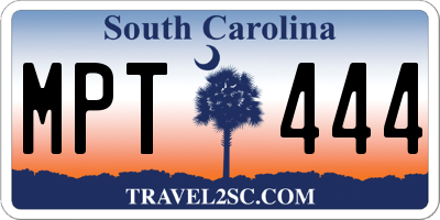 SC license plate MPT444