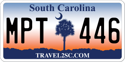 SC license plate MPT446