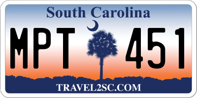 SC license plate MPT451