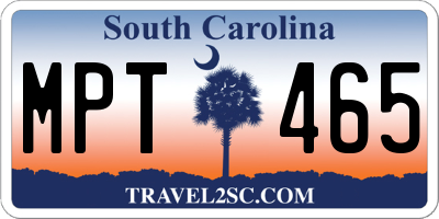 SC license plate MPT465