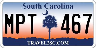 SC license plate MPT467