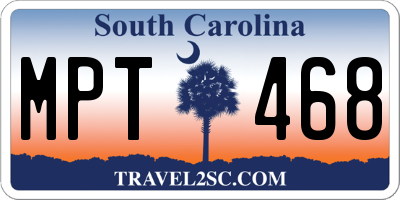 SC license plate MPT468
