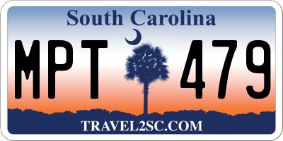 SC license plate MPT479