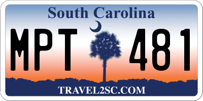 SC license plate MPT481
