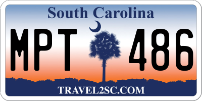 SC license plate MPT486