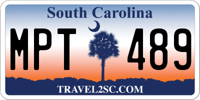 SC license plate MPT489
