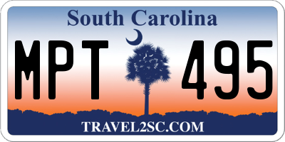 SC license plate MPT495