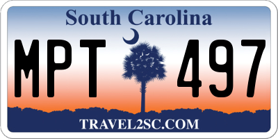 SC license plate MPT497