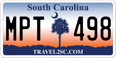 SC license plate MPT498