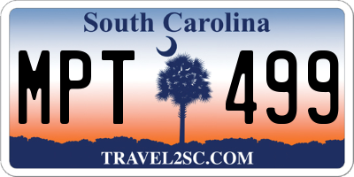 SC license plate MPT499