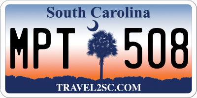 SC license plate MPT508