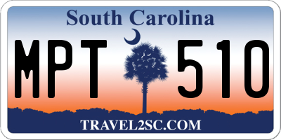 SC license plate MPT510