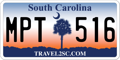SC license plate MPT516