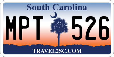 SC license plate MPT526