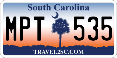 SC license plate MPT535