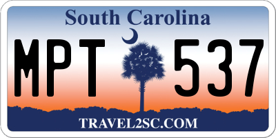 SC license plate MPT537