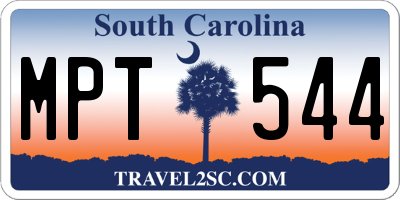 SC license plate MPT544