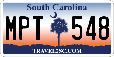 SC license plate MPT548