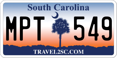 SC license plate MPT549