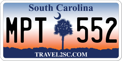 SC license plate MPT552