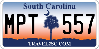 SC license plate MPT557