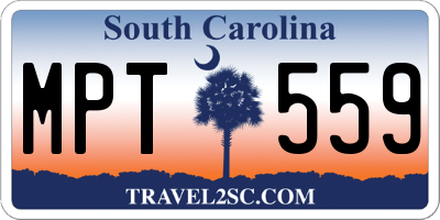 SC license plate MPT559