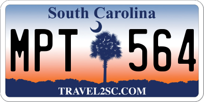 SC license plate MPT564