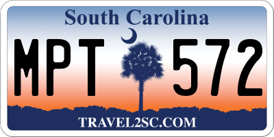 SC license plate MPT572