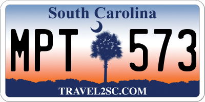 SC license plate MPT573