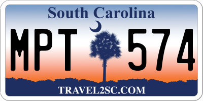 SC license plate MPT574