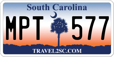 SC license plate MPT577