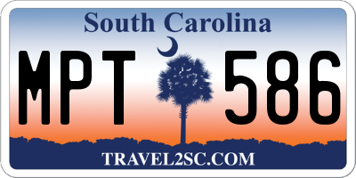 SC license plate MPT586