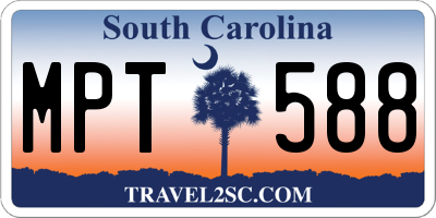 SC license plate MPT588