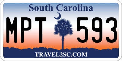 SC license plate MPT593
