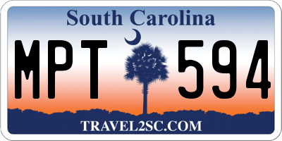 SC license plate MPT594