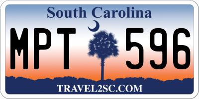 SC license plate MPT596