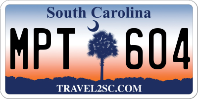 SC license plate MPT604