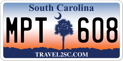 SC license plate MPT608