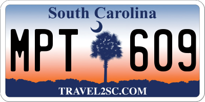 SC license plate MPT609