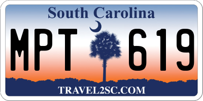 SC license plate MPT619