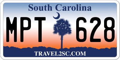 SC license plate MPT628
