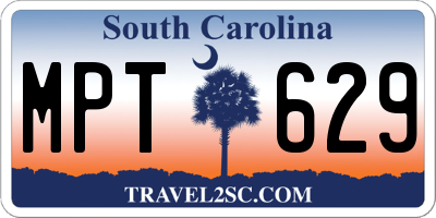 SC license plate MPT629